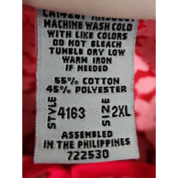 Barco Juniors 2X Scrubs Top Uniform Red Floral Short Sleeve Cotton Blend EUC - Picture 5 of 5